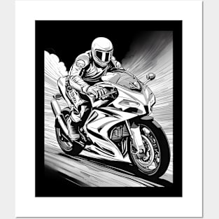 Biker Motorcycle Posters and Art